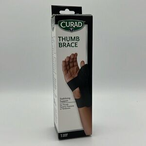 CURAD THUMB BRACE STABILIZING SUPPORT FOR THUMB SPRAINS AND TENDONITIS BRAND NEW